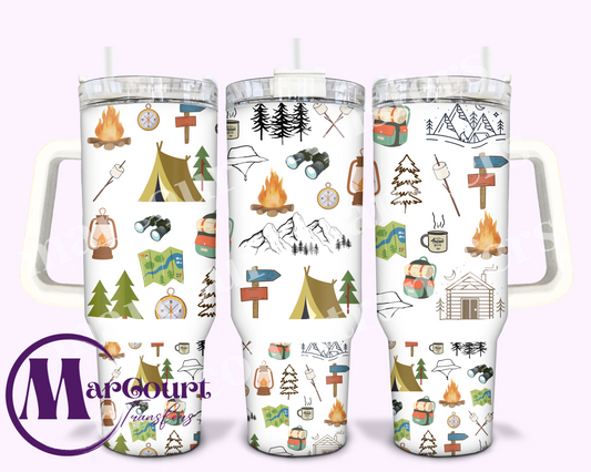 RETRO CAMPING-40 0Z-UV DTF CUP WRAP