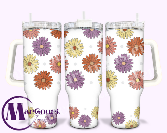 RETRO DAISIES-40 0Z-UV DTF CUP WRAP