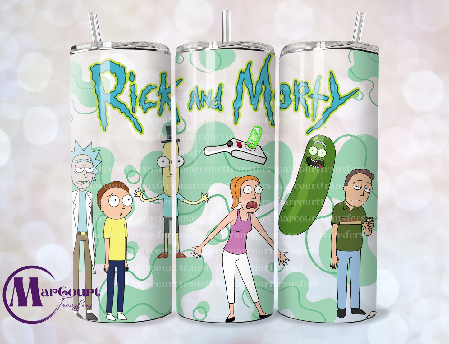 RICK AND MORTY-SKINNY TUMBLER TRANSFER