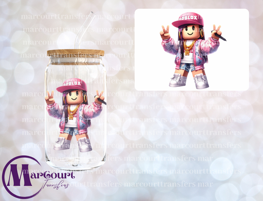 ROBLOX GIRL 2-DECAL-UV DTF CUP WRAP