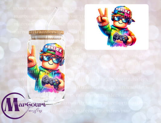 ROBLOX TIE DYE-DECAL-UV DTF CUP WRAP