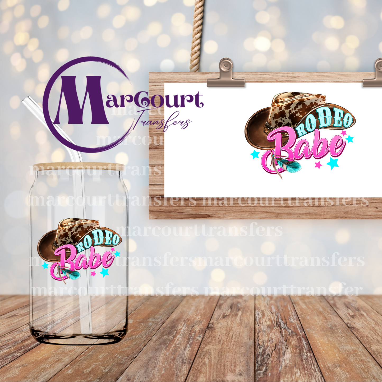 RODEO BABE-DECAL-UV DTF CUP WRAP