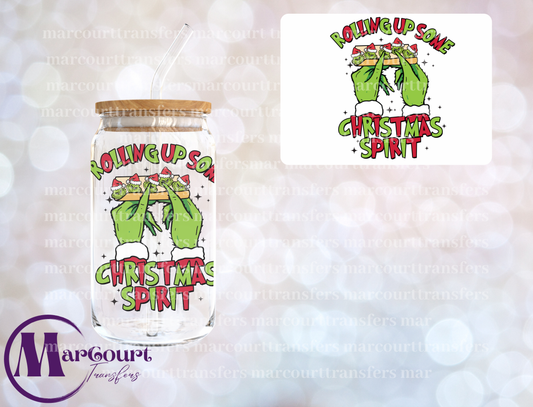 ROLLING UP SOME CHRISTMAS SPIRIT GRINCH HEADS-DECAL-UV DTF CUP WRAP