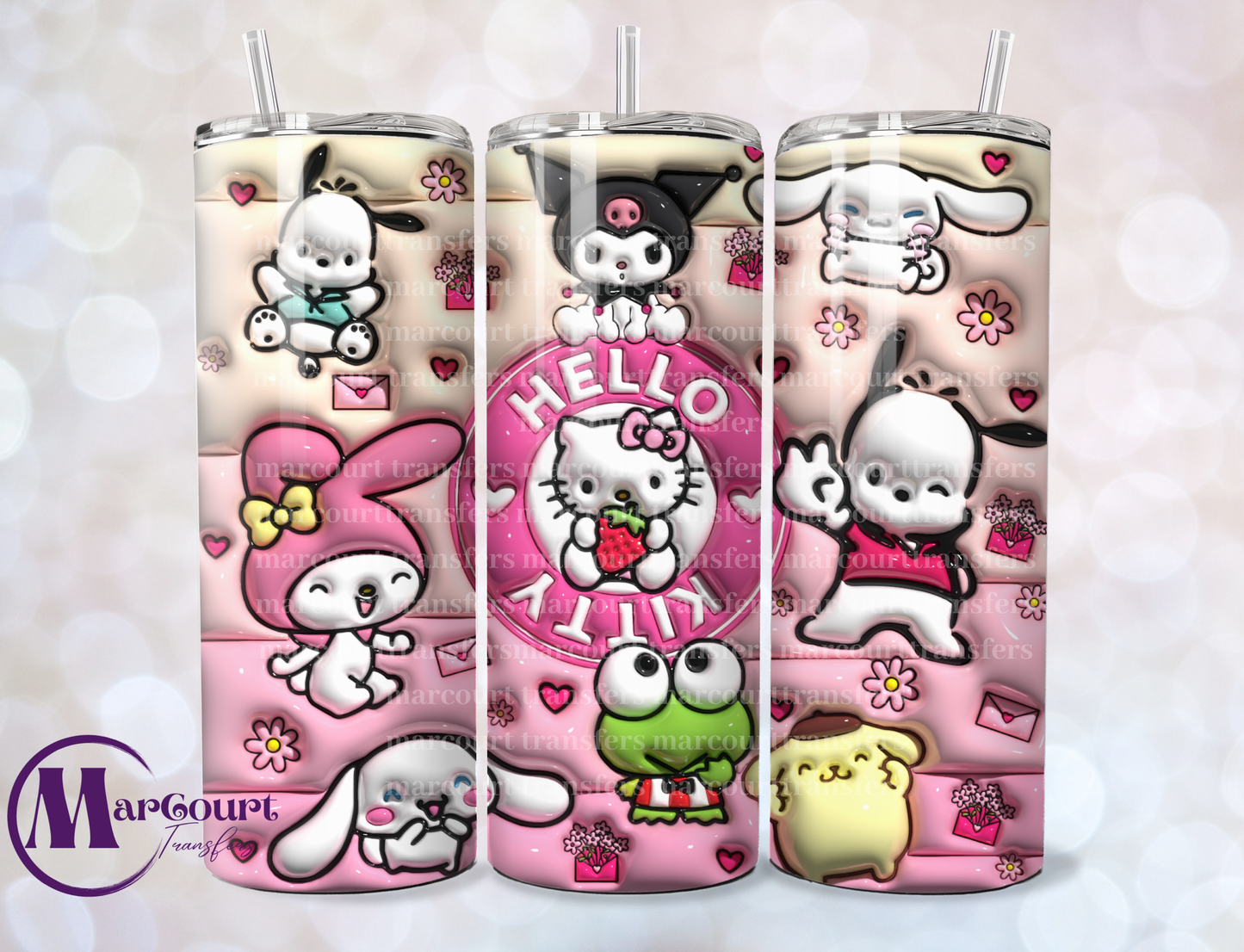 SANRIO FRIENDS-HELLO KITTY-SKINNY TUMBLER TRANSFER