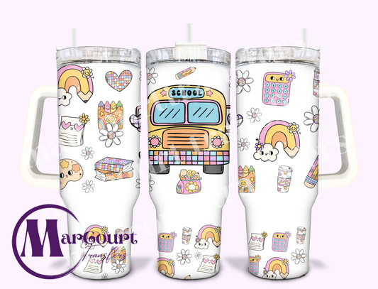 SCHOOL BUS FUN-40 0Z-UV DTF CUP WRAP