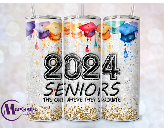 2024 SENIORS- THE ONE WHERE THEY GRADUATE-SKINNY TUMBLER TRANSFER