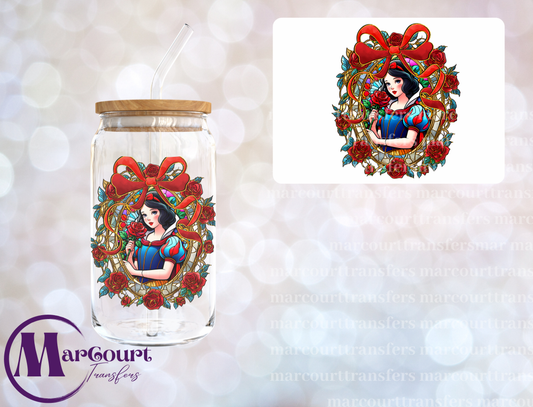 SNOW WHITE ROSES MIRROR-DECAL-UV DTF CUP WRAP