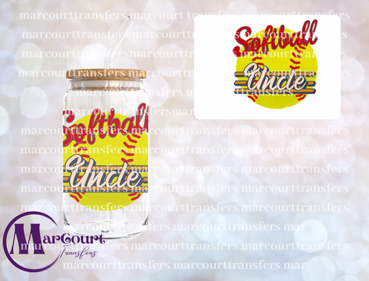 SOFTBALL UNCLE-DECAL-UV DTF CUP WRAP