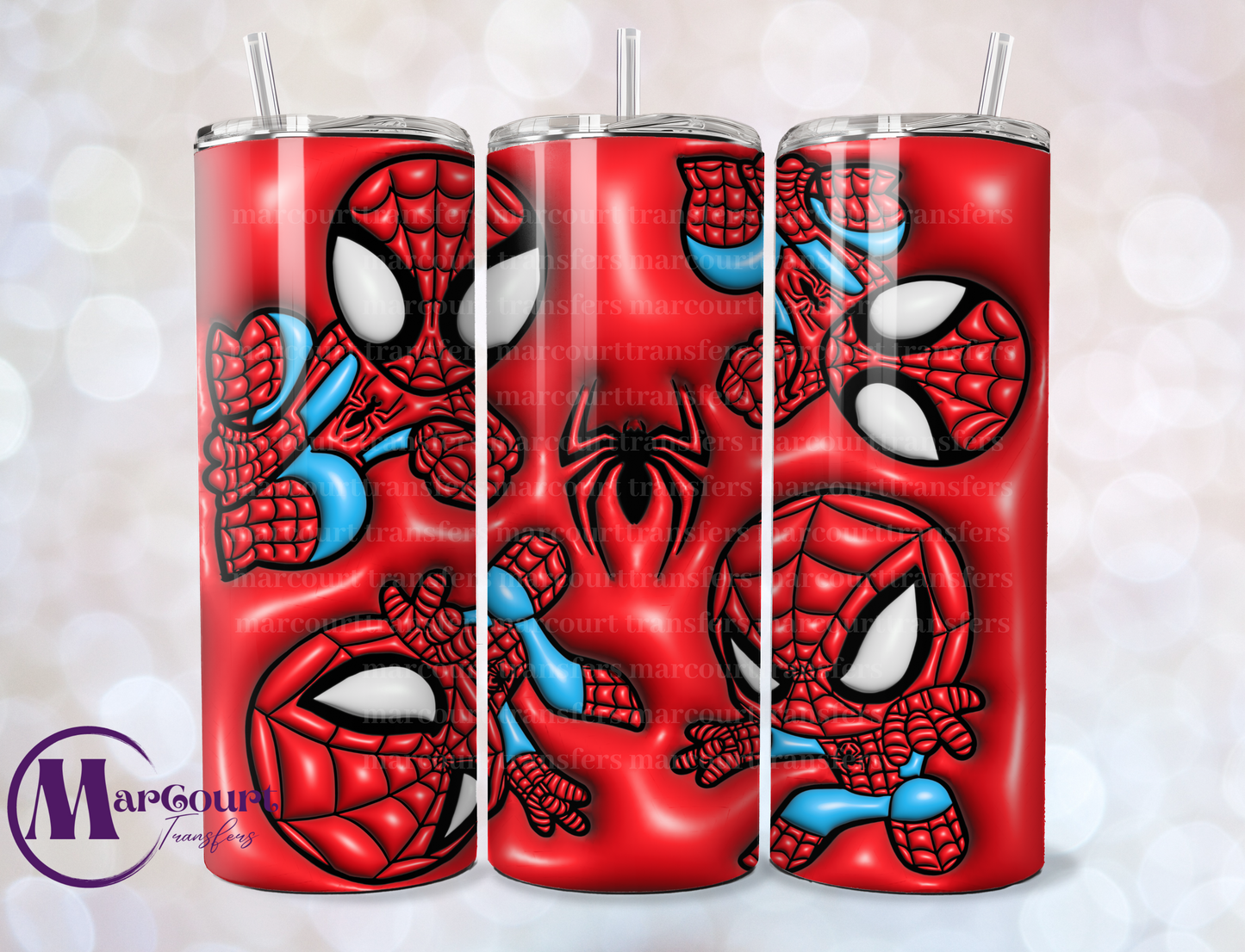 SPIDEY INFLATED-SKINNY TUMBLER TRANSFER