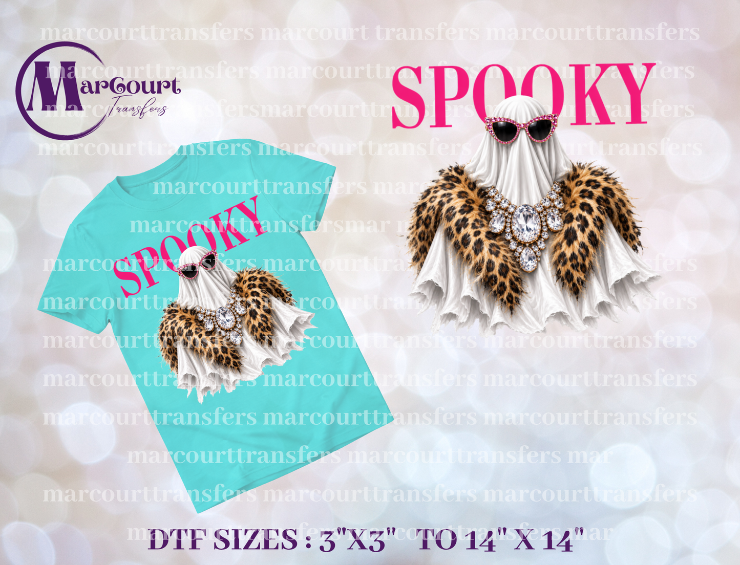 DTF-SPOOKY LEOPARD GHOST