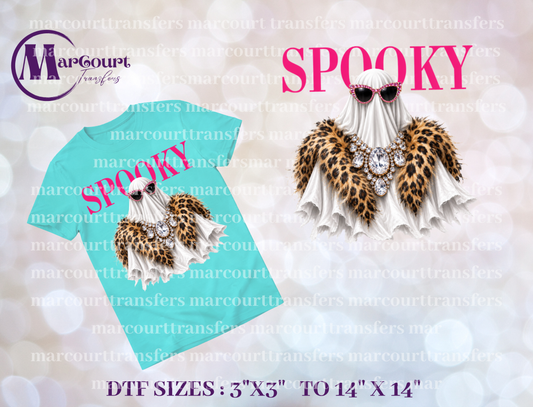 DTF-SPOOKY LEOPARD GHOST