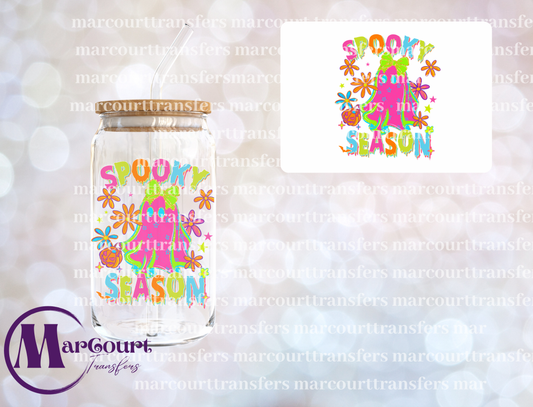 SPOOKY SEASON NEON GHOST-DECAL-UV DTF CUP WRAP
