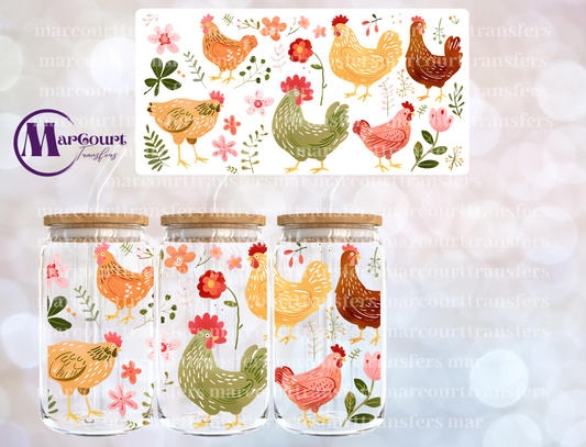 SPRING CHICKENS-16 0Z-UV DTF CUP WRAP