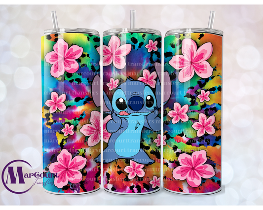 STITCH FLORAL-SKINNY TUMBLER TRANSFER