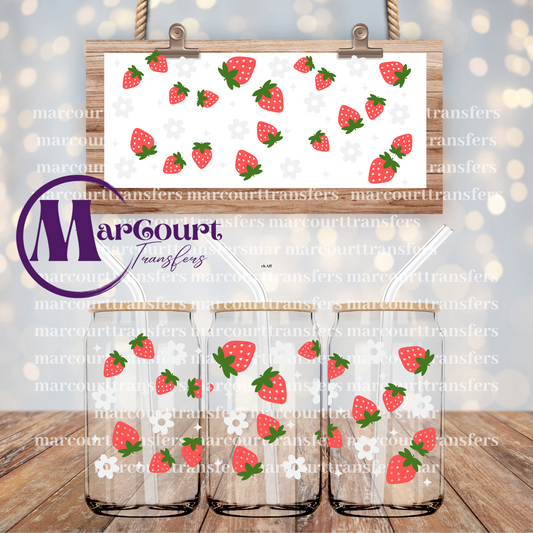 STRAWBERRIES-16 0Z-UV DTF CUP WRAP