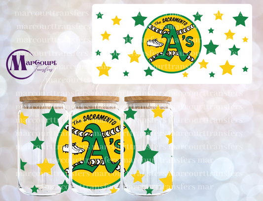 SACRAMENTO A'S-16 0Z-UV DTF CUP WRAP