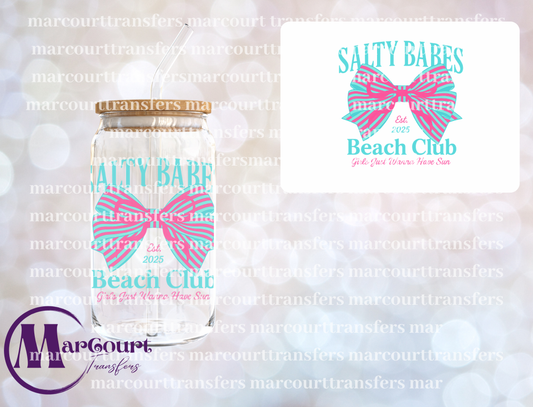 SALTY BABES BEACH CLUB-DECAL-UV DTF CUP WRAP