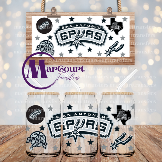 SAN ANTONIO SPURS-16 0Z-UV DTF CUP WRAP