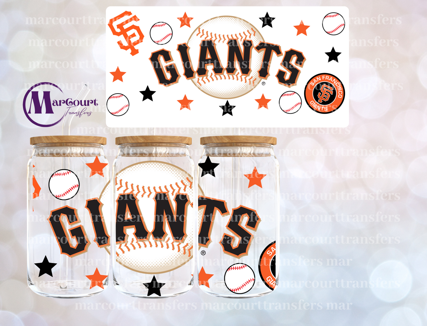 SAN FRANCISCO GIANTS-16 0Z-UV DTF CUP WRAP