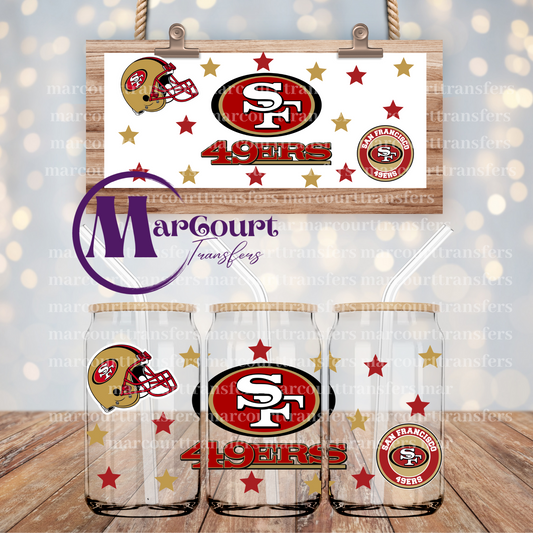 SAN FRANCISCO 49ERS-16 0Z-UV DTF CUP WRAP