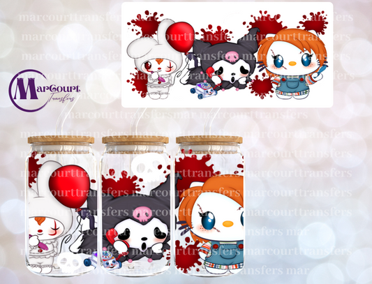 SANRIO HALLOWEEN-16 0Z-UV DTF CUP WRAP