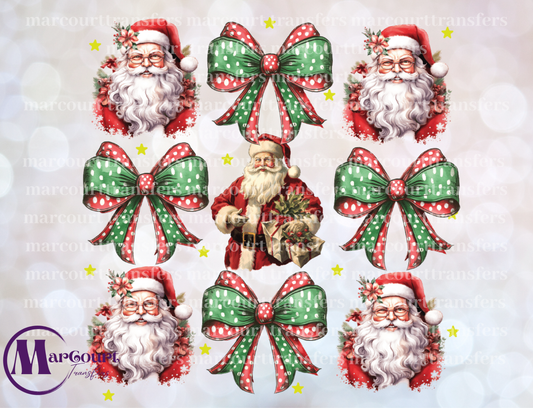 SANTA AND BOWS POLKA DOTS ELEMENTS