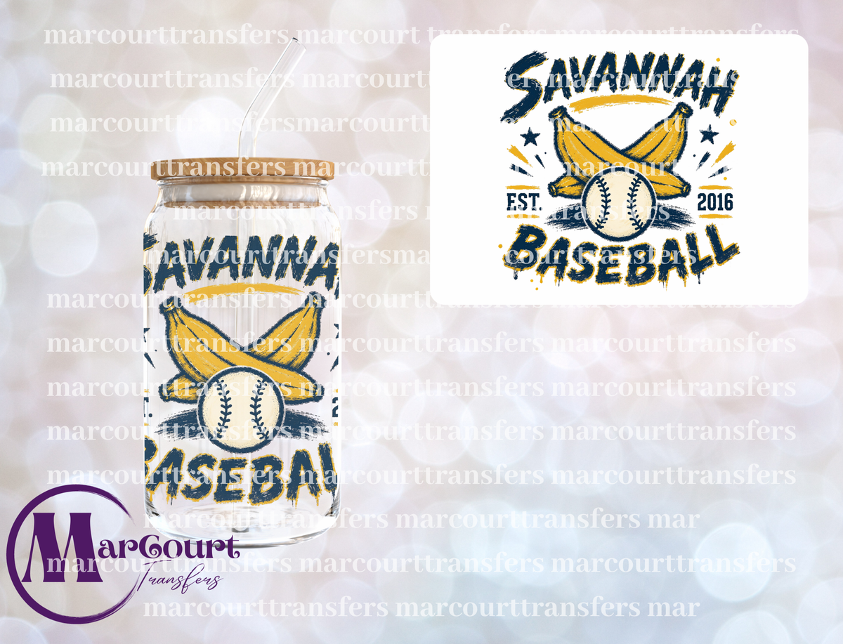 SAVANNAH BANANAS EST 2016-UV DTF CUP WRAP