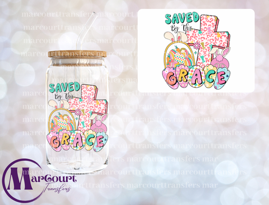 SAVED BY HIS GRACE-DECAL-UV DTF CUP WRAP