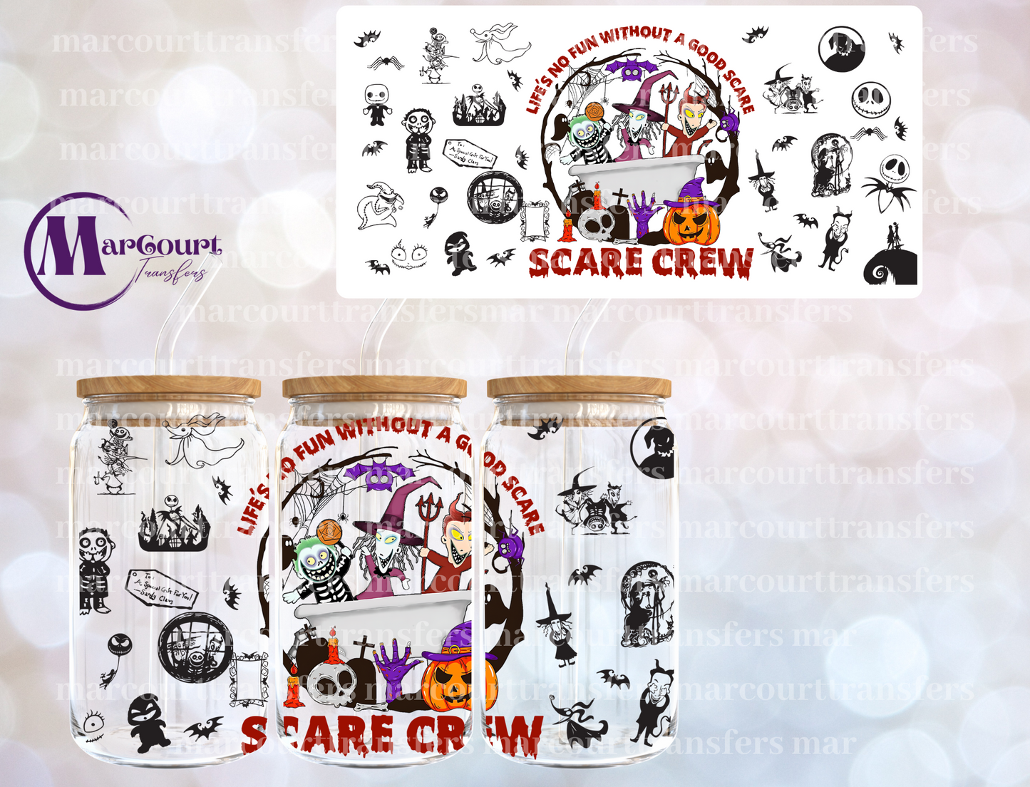 SCARE CREW-16 0Z-UV DTF CUP WRAP