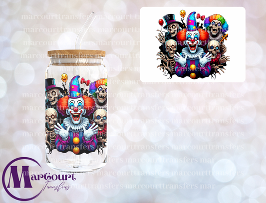 SCARY CLOWN-UV DTF CUP WRAP