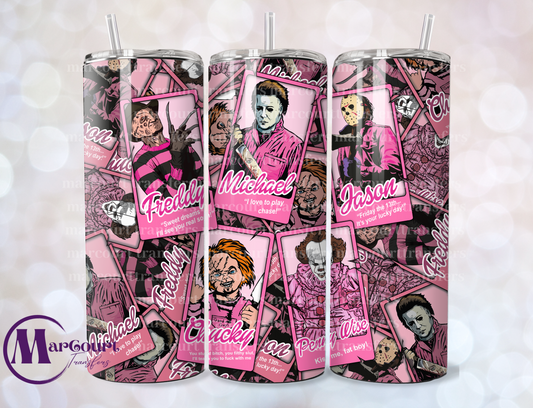 SCARY GUYS BARBIE CARDS-SKINNY TUMBLER TRANSFER