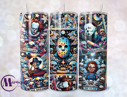 SCARY MOVIE GUYS TAROT-SKINNY TUMBLER TRANSFER