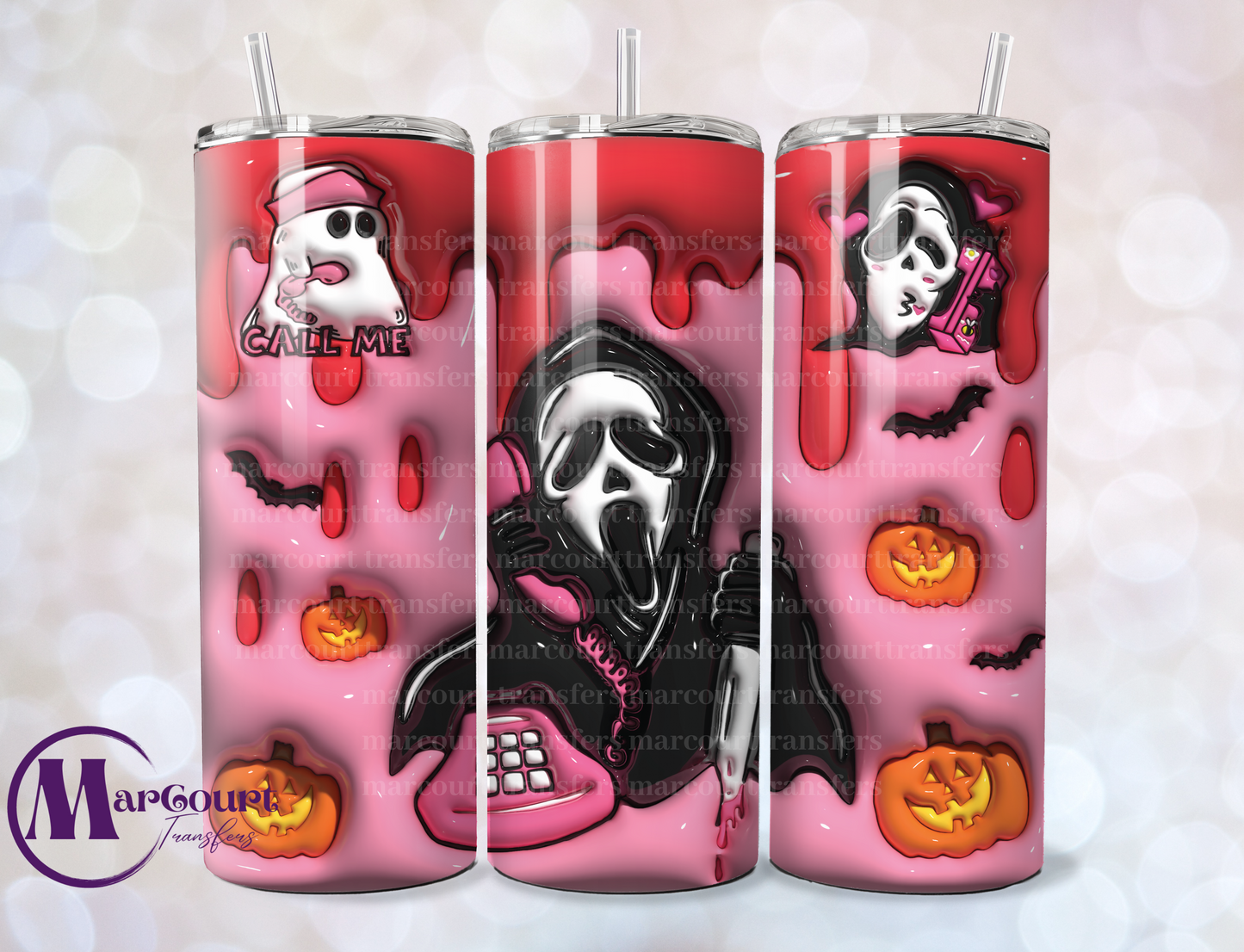 SCREAM INFLATED-SKINNY TUMBLER TRANSFER