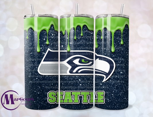 SEATTLE SEAHAWKS-SKINNY TUMBLER TRANSFER