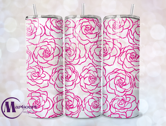 SEAMLESS ROSE-20 OZ-UV DTF CUP WRAP