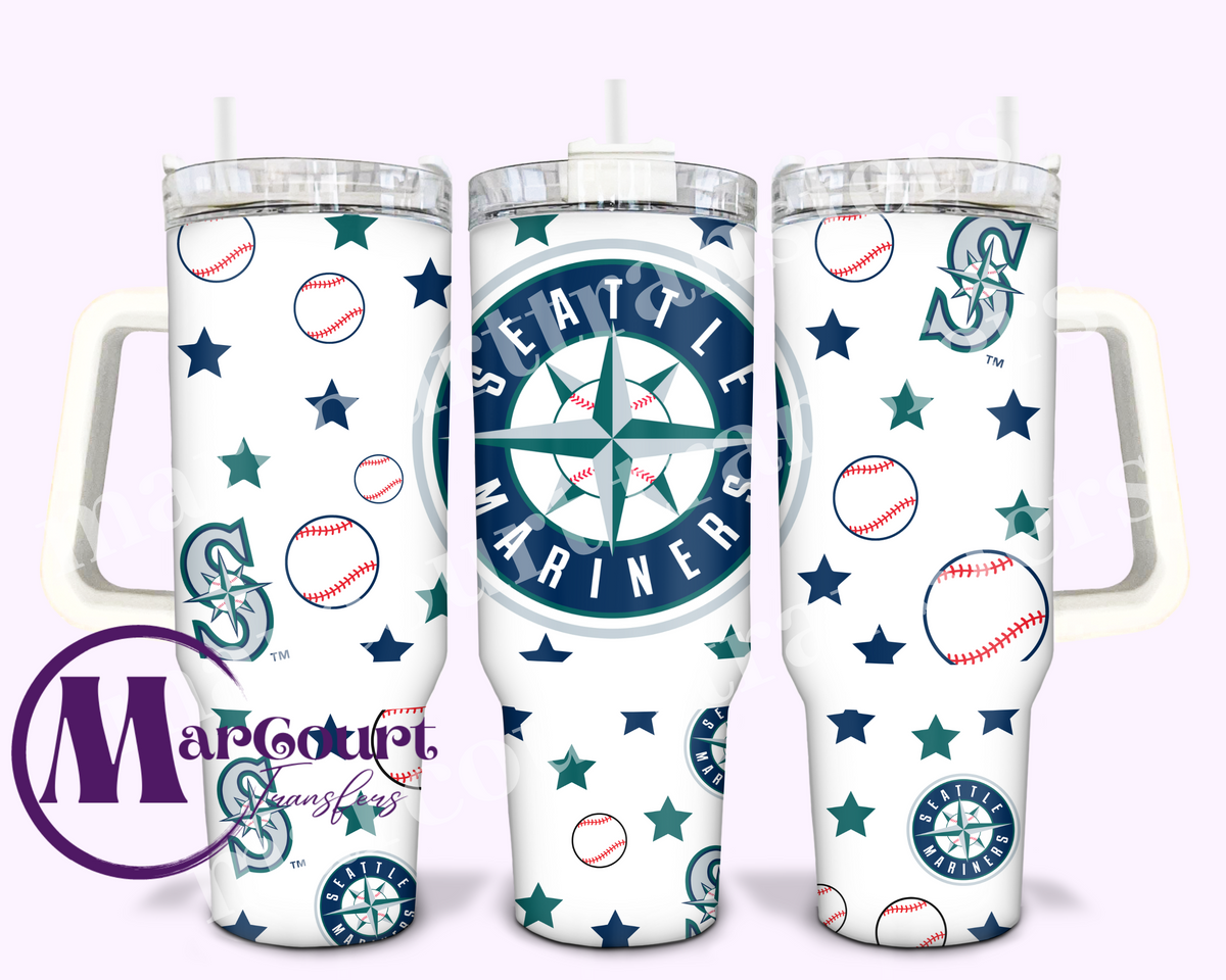 Mariners Cups SEATTLE MARINERS-40 0Z-UV DTF CUP WRAP – MarCourt Transfers