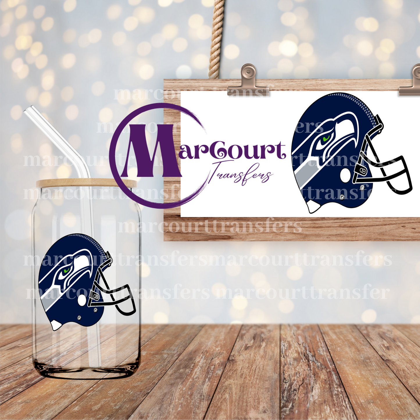 SEATTLE SEAHAWKS-DECAL-UV DTF CUP WRAP