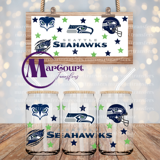 SEATTLE SEAHAWKS-16 OZ- UV DTF CUP WRAP