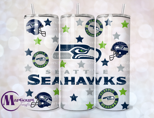 SEATTLE SEAHAWKS-20-SKINNY SUBLIMATION TUMBLER TRANSFER