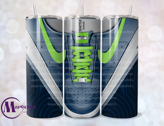 SEATTLE SEAHAWKS AIR FORCE 1-20-SKINNY SUBLIMATION TUMBLER TRANSFER