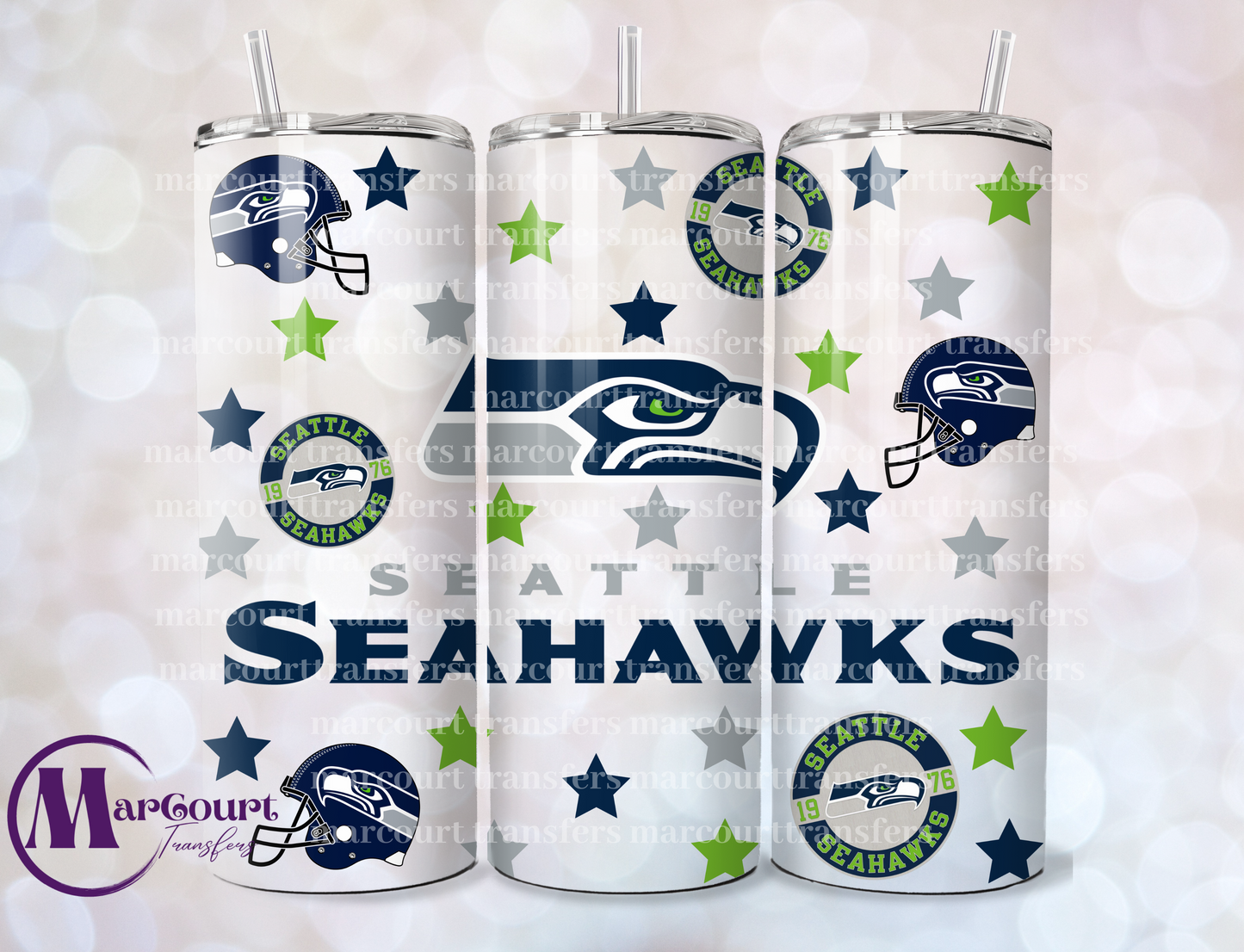 SEATTLE SEAHAWKS-SKINNY TUMBLER TRANSFER