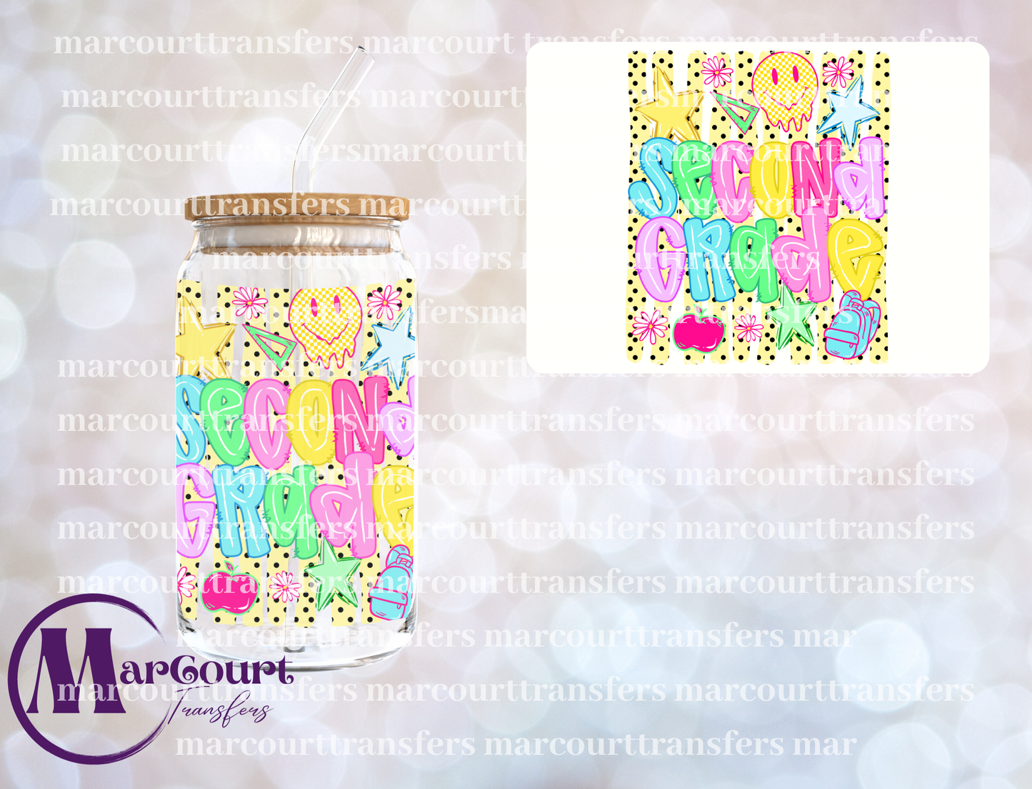 SECOND GRADE PREPPY-UV DTF CUP WRAP