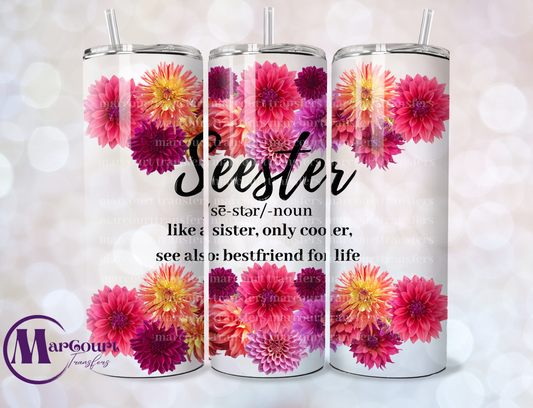 SEESTER FLORAL-20 OZ-UV DTF CUP WRAP