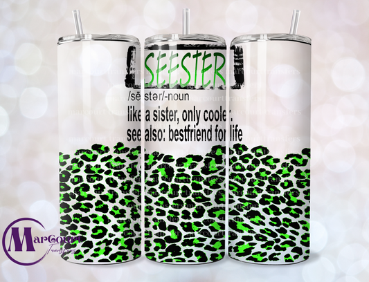 SEESTER LEOPARD GREEN-20 OZ-UV DTF CUP WRAP