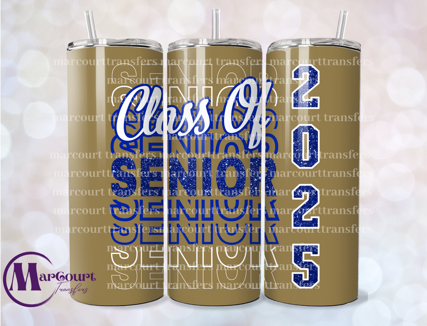 SENIOR 2025 BLUE AND GOLD-20 OZ-UV DTF CUP WRAP