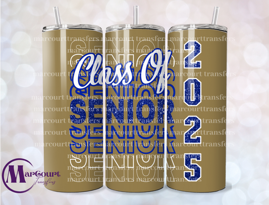 SENIOR 2025 BLUE AND GOLD-20 OZ-UV DTF CUP WRAP