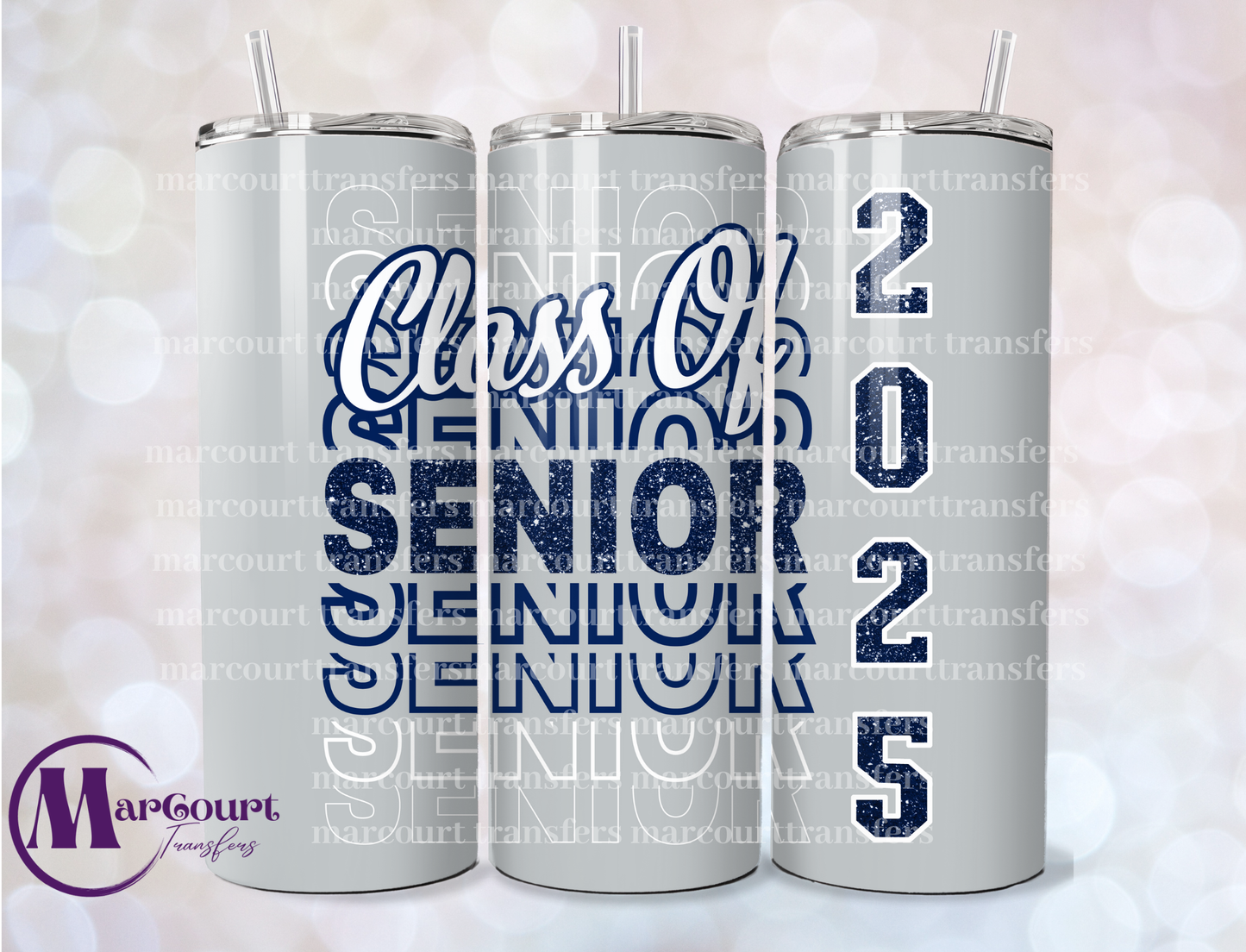 SENIOR 2025 GREY AND BLUE-20 OZ-UV DTF CUP WRAP