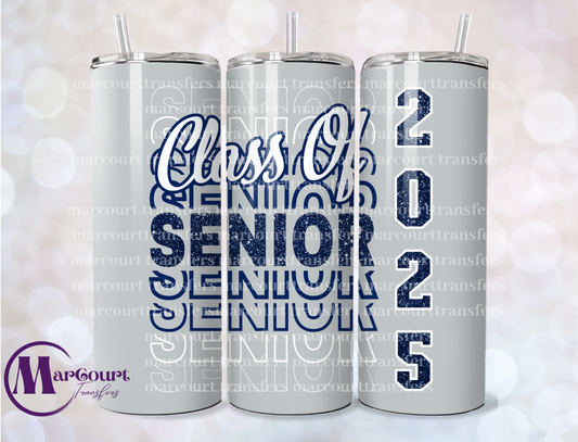 SENIOR 2025 GREY AND BLUE-20 OZ-UV DTF CUP WRAP