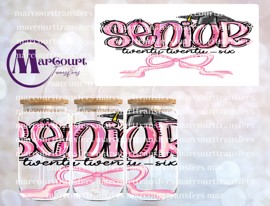 SENIOR 2026 PINK-16 0Z-UV DTF CUP WRAP