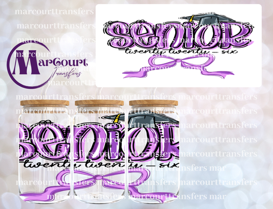 SENIOR 2026 PURPLE-16 0Z-UV DTF CUP WRAP